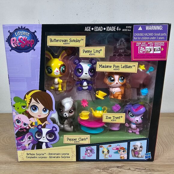 Hasbro Littlest Pet Shop Birthday Surprise #3841 #3842 #3843 #3844 #3845 NEW LPS - Picture 2 of 12
